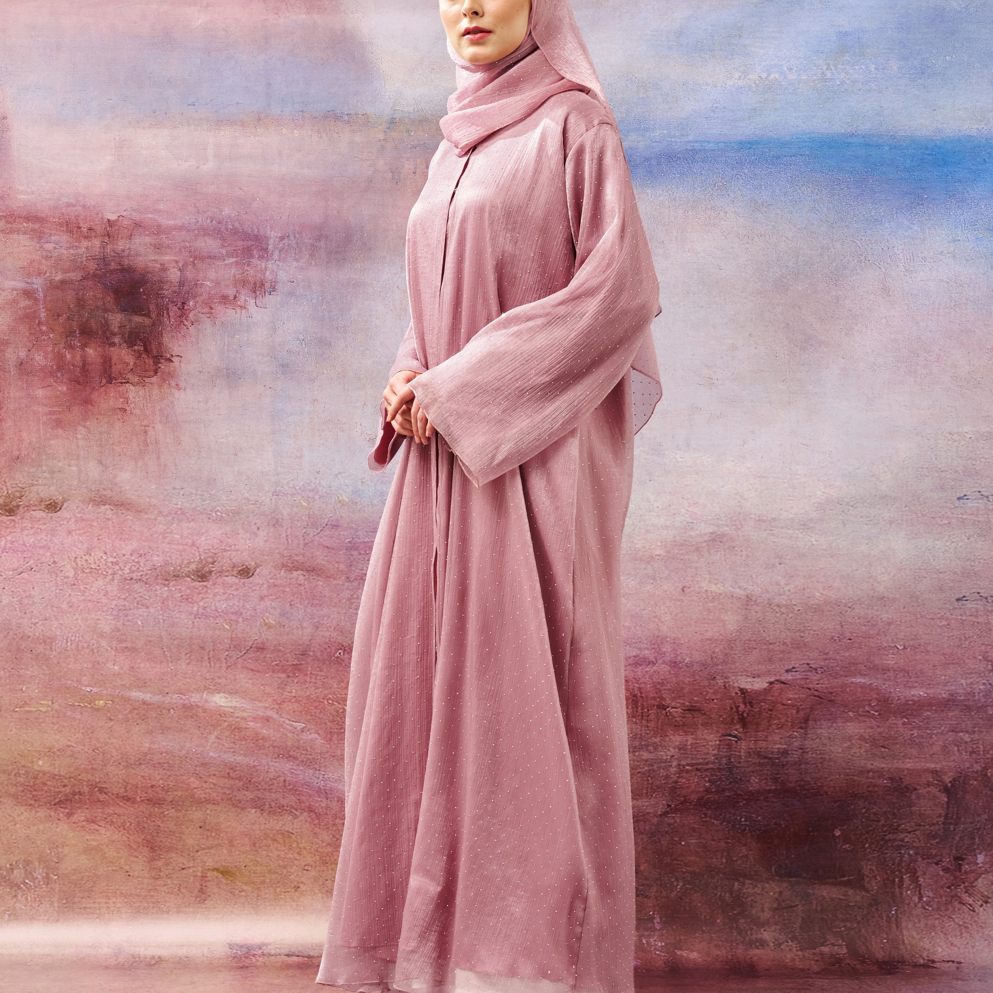 Bipasha Abaya in Pink