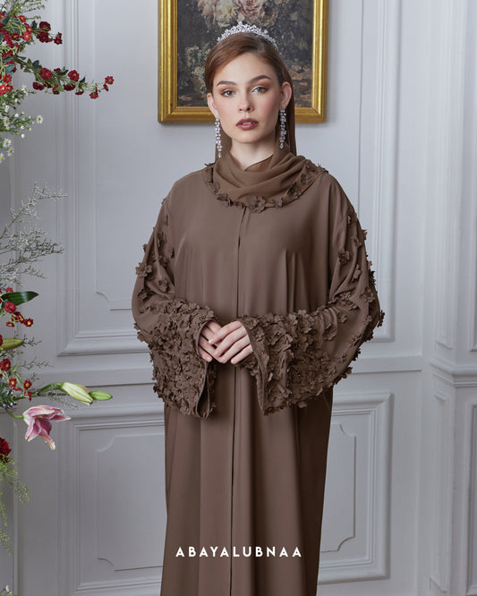 Daphne Abaya in Dusty Brown