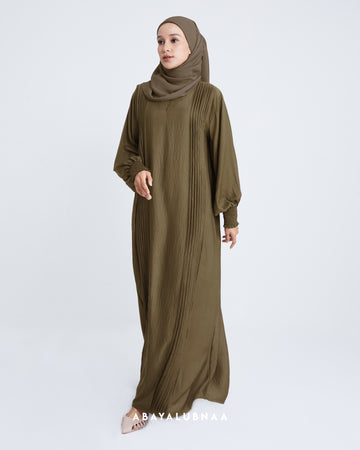 Hana Abaya in Olive Green