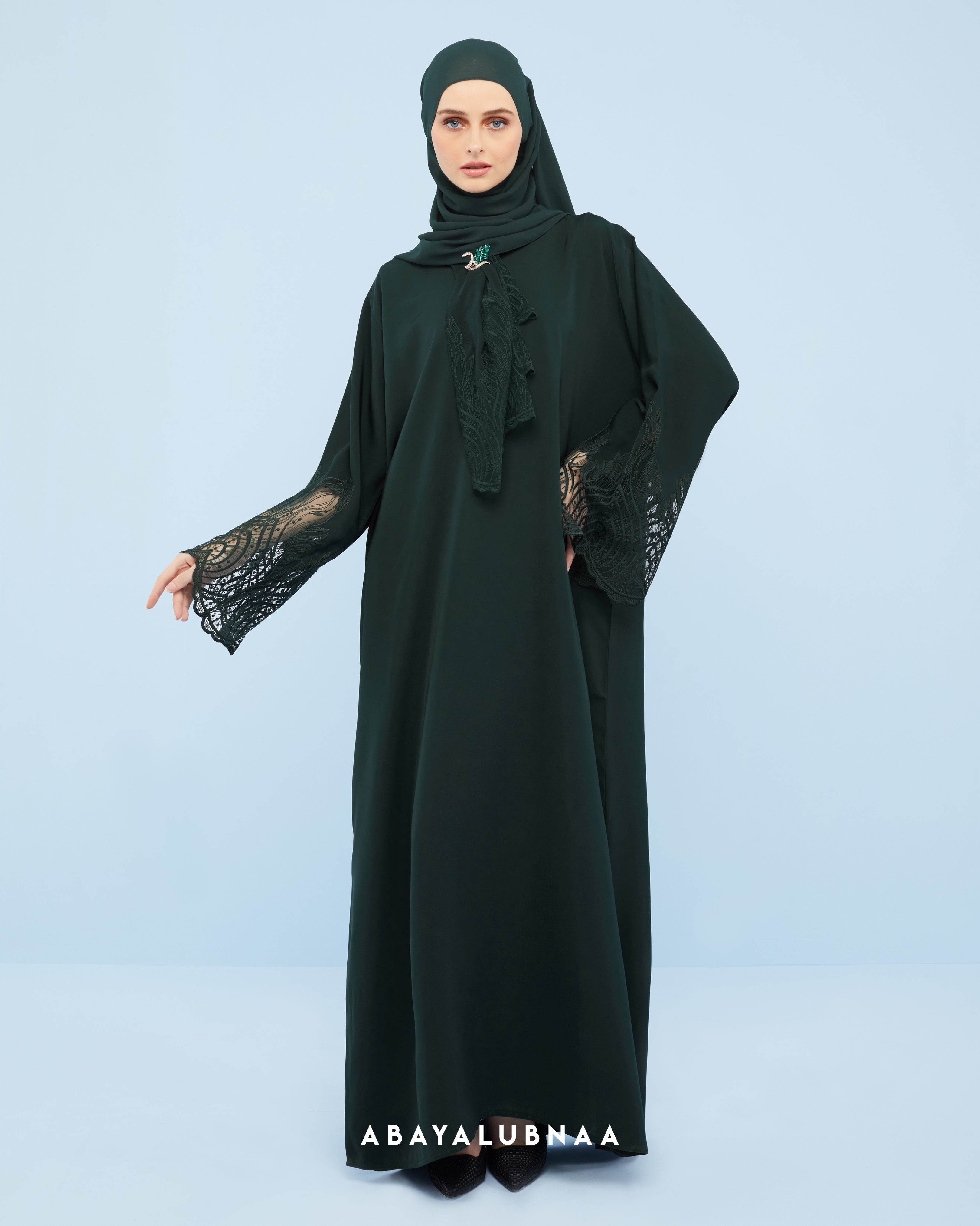 Emerald on sale green abaya