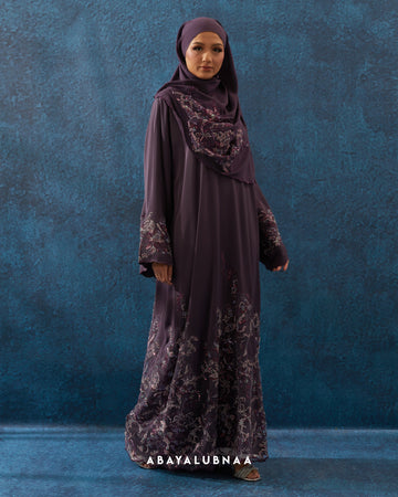 Raline Abaya in Evening Purple