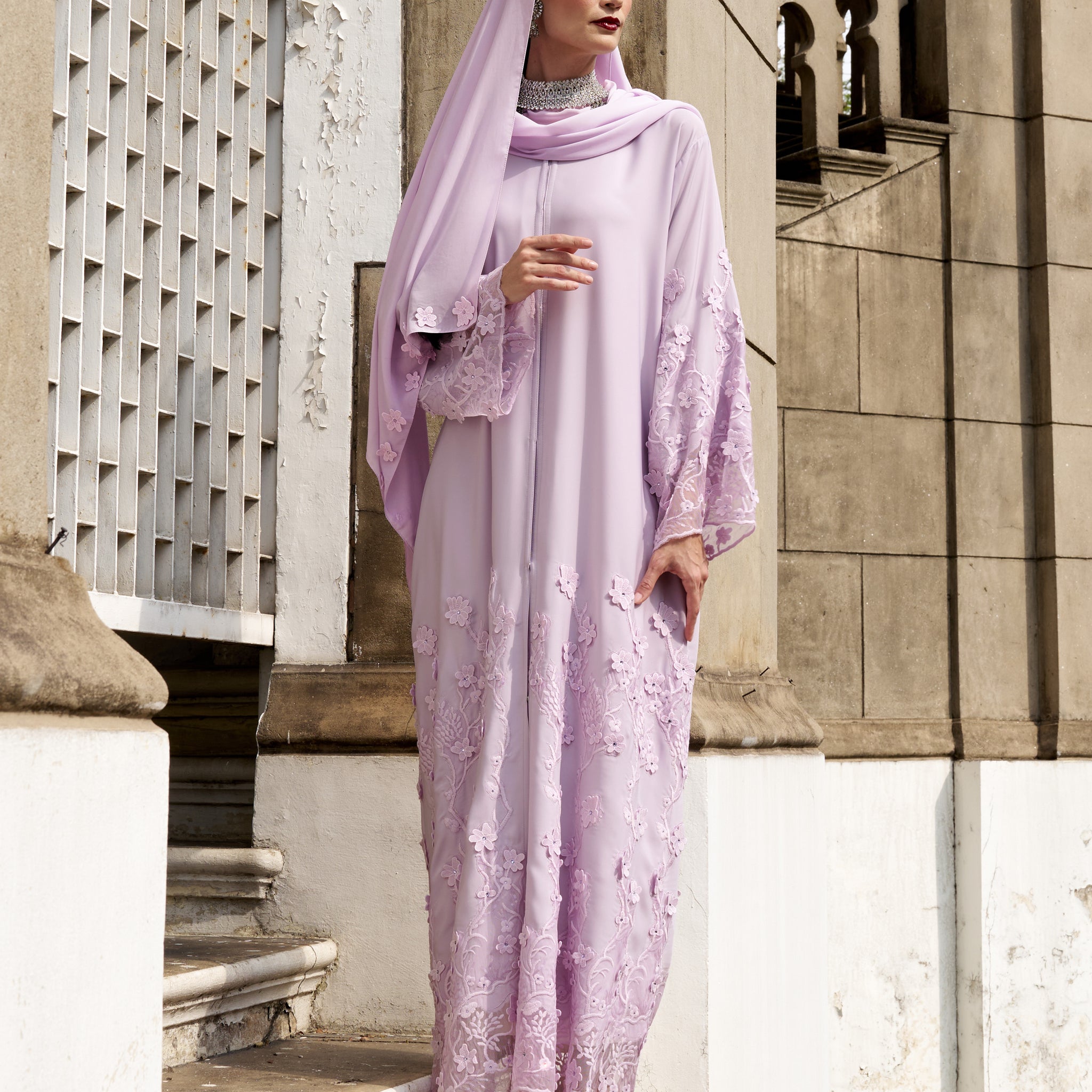 Shilpa Abaya in Lilac Purple