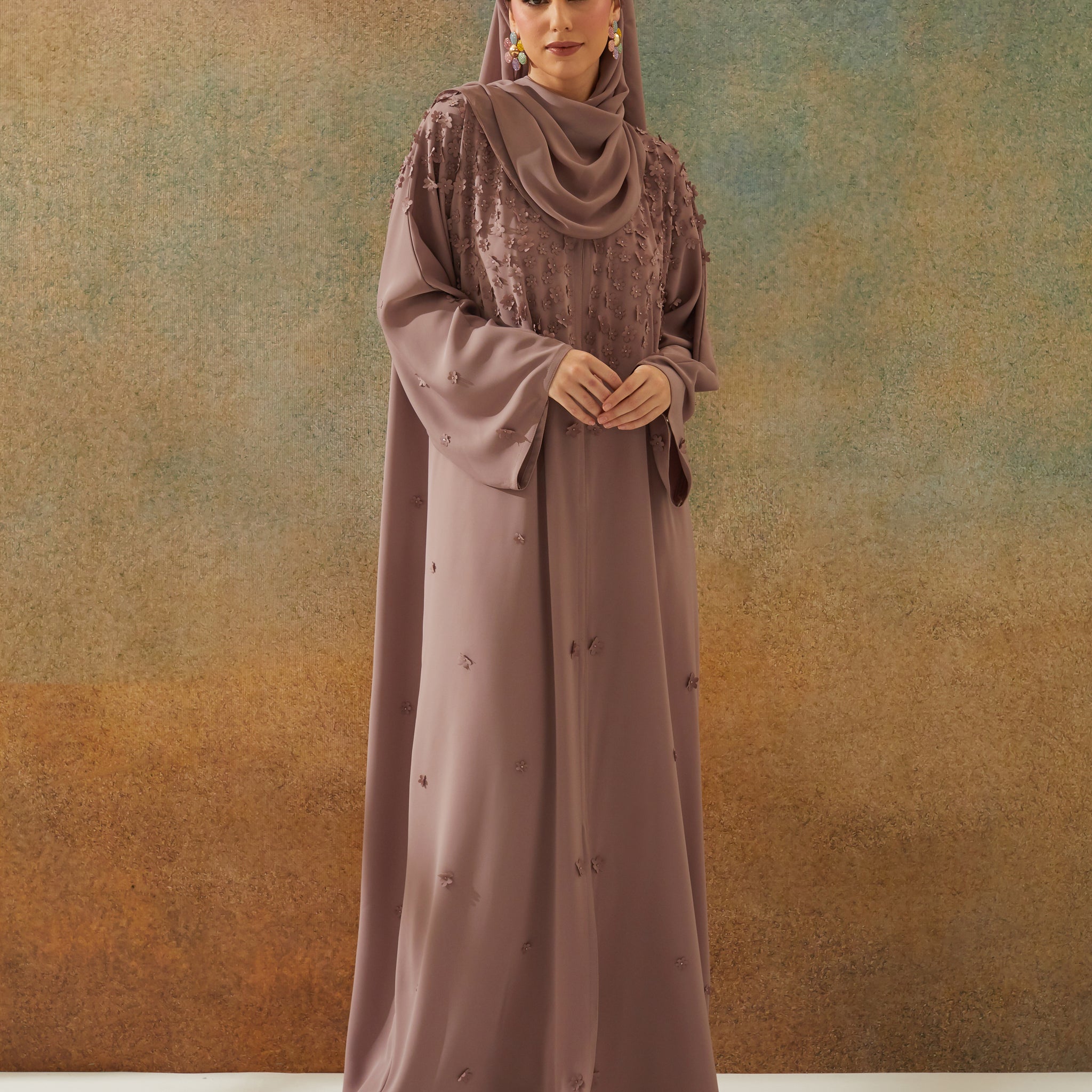 Uma Abaya in Dusty Purple